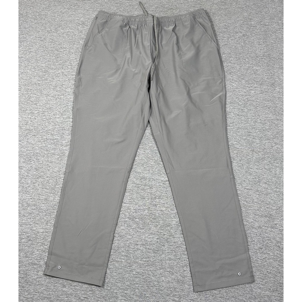 Tasc Performance Velocity Track Pants Mens XXL Gray Stretch Elastic Waist Active